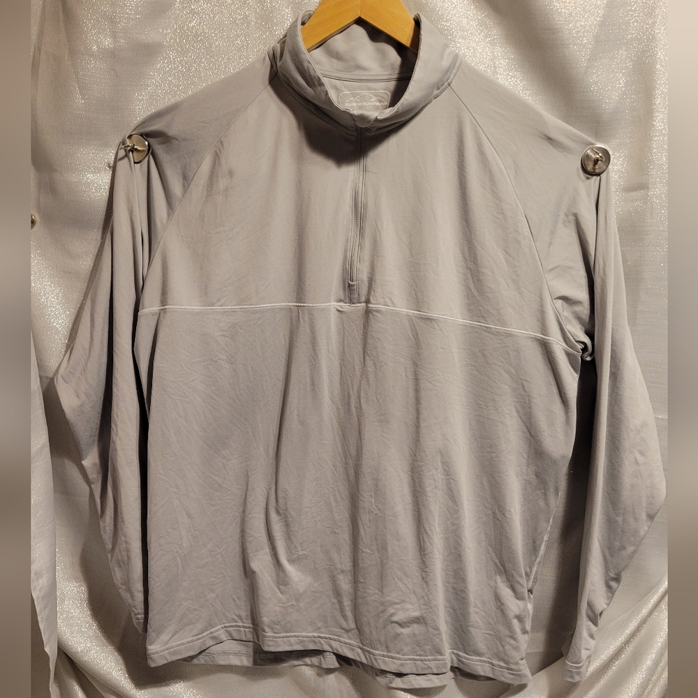 Sun Mountain Thermal Pullover Shirt Light Grey Lightweight XL
